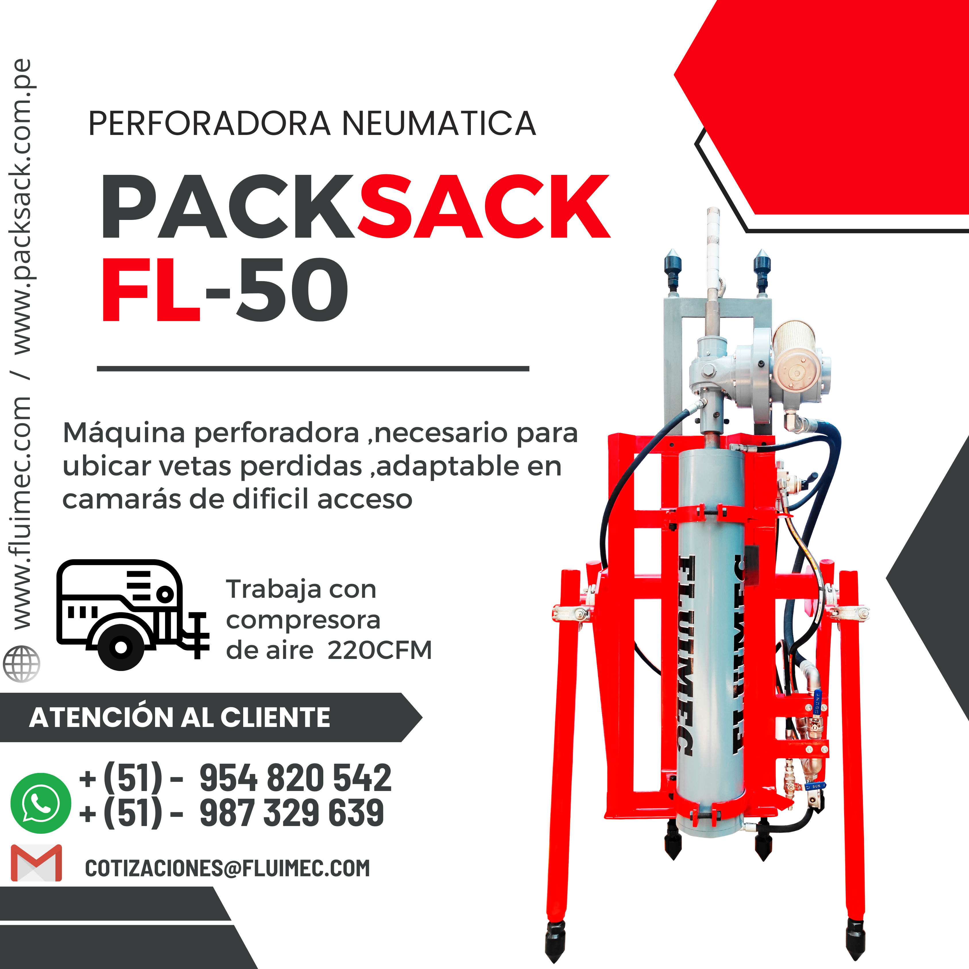 MÁQUINARIA PARA MINERÍA - PACKSACK